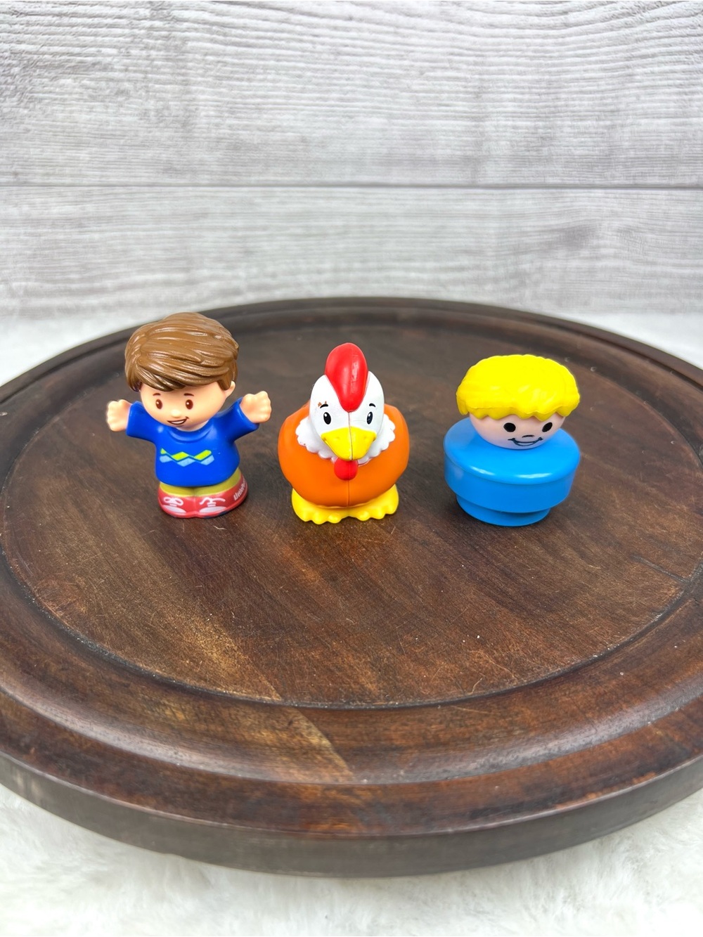 Fisher Price Little People Lot of 3 Toy Figures Boy Chicken